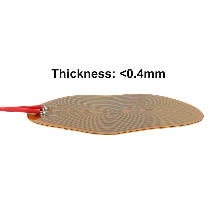 Coliao 6pcs Film Heater Plate Adhesive Pad 12V 13W 70mm PI Heating Elements Film Strip Heater Adhesive Polyimide Heater Plate - Image 4
